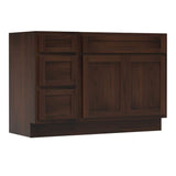 Vanity Art 45 in. W x 21 in. D x 32.5 in. H Bath Vanity Cabinet without Top in Brown