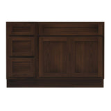 Vanity Art 45 in. W x 21 in. D x 32.5 in. H Bath Vanity Cabinet without Top in Brown