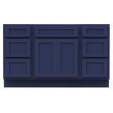 Vanity Art 54 in. W x 21 in. D x 32.5 in. H Bath Vanity Cabinet without Top in Blue