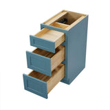 Vanity Art 15 in. W x 21 in. D x 32.5 in. H 3-Drawer Bath Vanity Cabinet Only in Sea Green