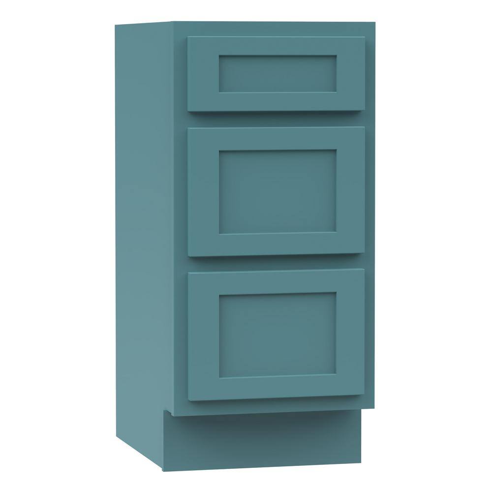 Vanity Art 15 in. W x 21 in. D x 32.5 in. H 3-Drawer Bath Vanity Cabinet Only in Sea Green