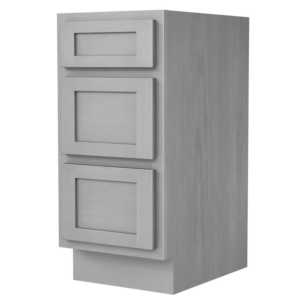 Vanity Art 15 in. W x 21 in. D x 32.5 in. H 3-Drawers Bath Vanity Cabinet without Top in Silver
