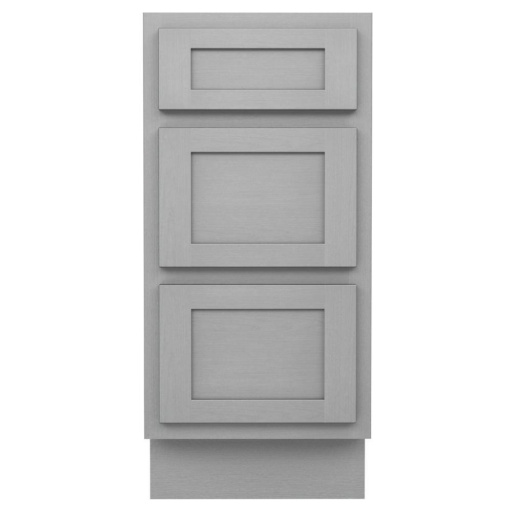 Vanity Art 15 in. W x 21 in. D x 32.5 in. H 3-Drawers Bath Vanity Cabinet without Top in Silver