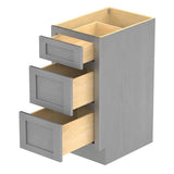 Vanity Art 15 in. W x 21 in. D x 32.5 in. H 3-Drawers Bath Vanity Cabinet without Top in Silver