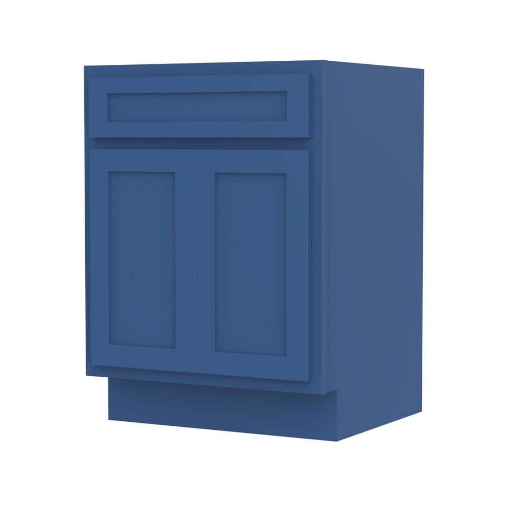 Vanity Art 24 in. W x 21 in. D x 32.5 in. H 2-Doors Bath Vanity Cabinet without Top in Blue