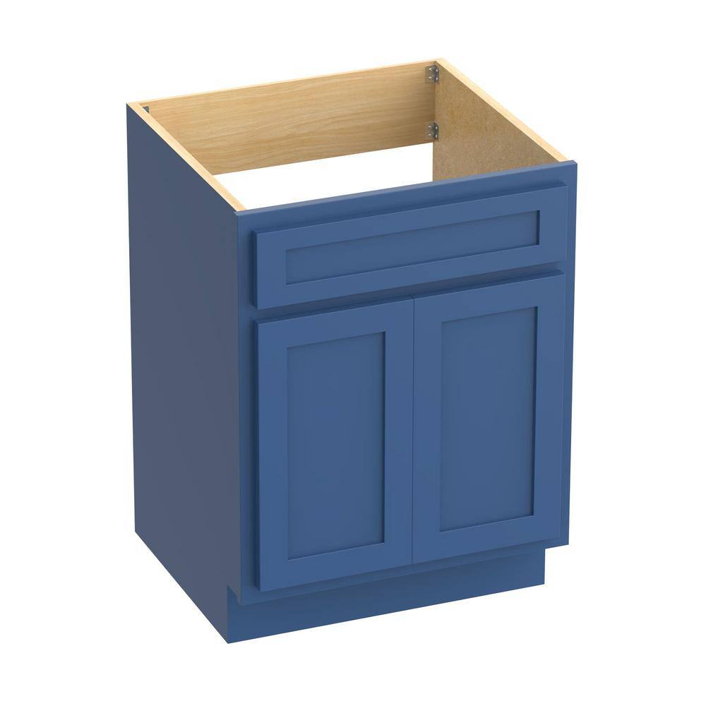 Vanity Art 24 in. W x 21 in. D x 32.5 in. H 2-Doors Bath Vanity Cabinet without Top in Blue