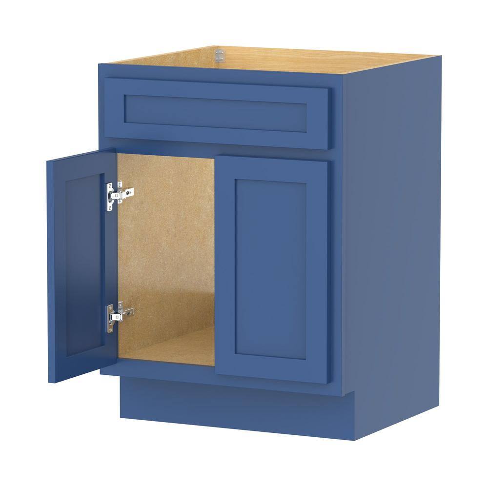 Vanity Art 24 in. W x 21 in. D x 32.5 in. H 2-Doors Bath Vanity Cabinet without Top in Blue