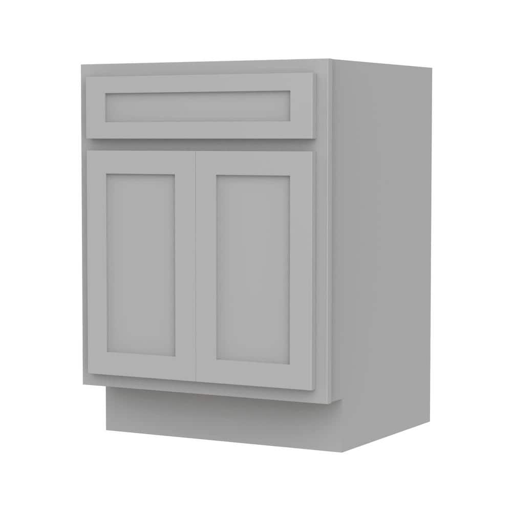 Vanity Art 24 in. W x 21 in. D x 32.5 in. H 2-Doors Bath Vanity Cabinet Only in Gray