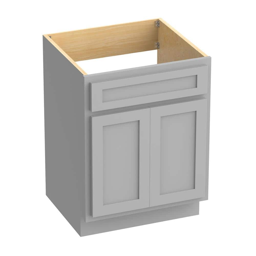 Vanity Art 24 in. W x 21 in. D x 32.5 in. H 2-Doors Bath Vanity Cabinet Only in Gray