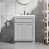 Vanity Art 24 in. W x 21 in. D x 32.5 in. H 2-Doors Bath Vanity Cabinet Only in Gray