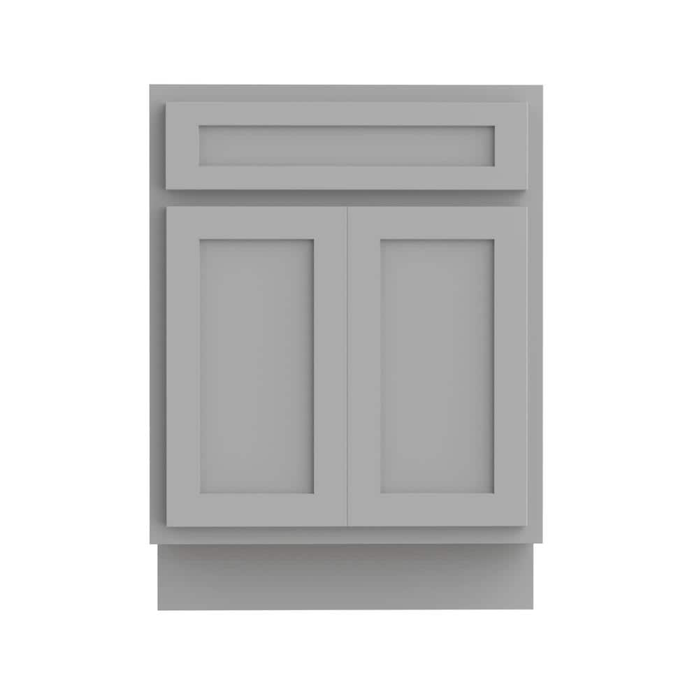 Vanity Art 24 in. W x 21 in. D x 32.5 in. H 2-Doors Bath Vanity Cabinet Only in Gray