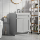 Vanity Art 24 in. W x 21 in. D x 32.5 in. H 2-Doors Bath Vanity Cabinet Only in Gray