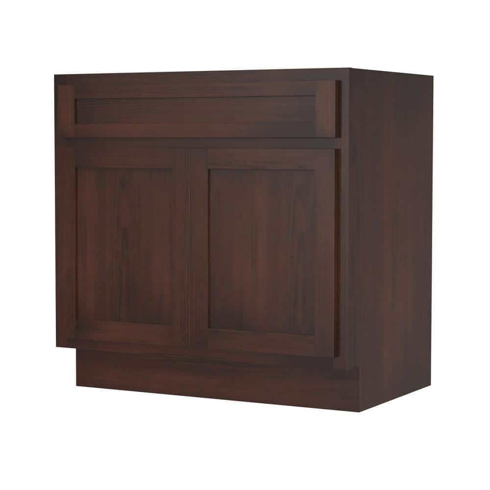 Vanity Art 30 in. W x 21 in. D x 32.5 in. H 2-Doors Bath Vanity Cabinet Only in Brown