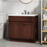 Vanity Art 30 in. W x 21 in. D x 32.5 in. H 2-Doors Bath Vanity Cabinet Only in Brown