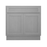 Vanity Art 30 in. W x 21 in. D x 32.5 in. H 2-Doors Bath Vanity Cabinet without Top in Silver