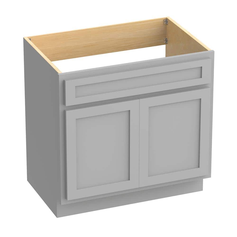Vanity Art 33 in. W x 21 in. D x 32.5 in. H 2-Doors Bath Vanity Cabinet Only in Gray