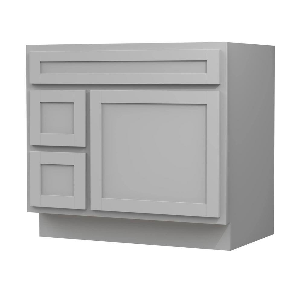 Vanity Art 36 in. W x 21 in. D x 32.5 in. H 2-Left Drawers Bath Vanity Cabinet Only in Gray
