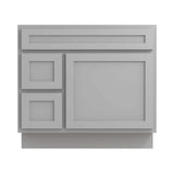 Vanity Art 36 in. W x 21 in. D x 32.5 in. H 2-Left Drawers Bath Vanity Cabinet Only in Gray