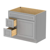 Vanity Art 36 in. W x 21 in. D x 32.5 in. H 2-Left Drawers Bath Vanity Cabinet Only in Gray