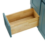 Vanity Art 36 in. W. x 21 in. D x 32.5 in. H 2-Left Drawers Bath Vanity Cabinet without Top in Sea Green