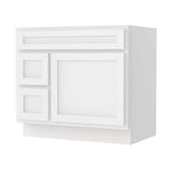Vanity Art 36 in. W x 21 in. D x 32.5 in. H 2-Left Drawers Bath Vanity Cabinet Only in White