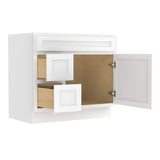 Vanity Art 36 in. W x 21 in. D x 32.5 in. H 2-Left Drawers Bath Vanity Cabinet Only in White