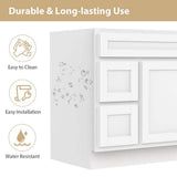 Vanity Art 36 in. W x 21 in. D x 32.5 in. H 2-Left Drawers Bath Vanity Cabinet Only in White