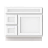 Vanity Art 36 in. W x 21 in. D x 32.5 in. H 2-Left Drawers Bath Vanity Cabinet Only in White