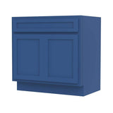 Vanity Art 36 in. W x 21 in. D x 32.5 in. H 2-Doors Bath Vanity Cabinet without Top in Blue