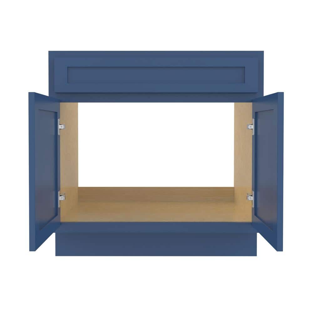 Vanity Art 36 in. W x 21 in. D x 32.5 in. H 2-Doors Bath Vanity Cabinet without Top in Blue
