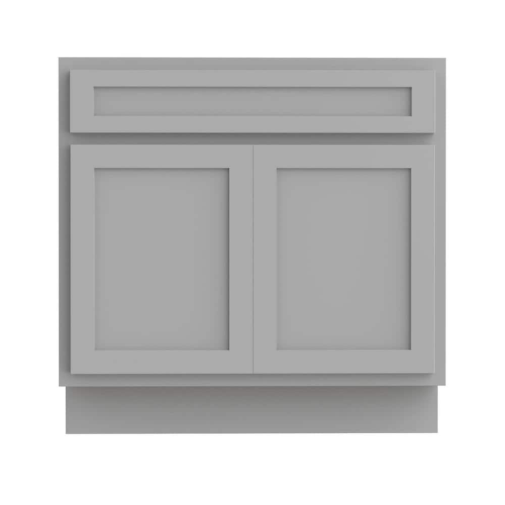 Vanity Art 36 in. W x 21 in. D x 32.5 in. H 2-Doors Bath Vanity Cabinet Only in Gray
