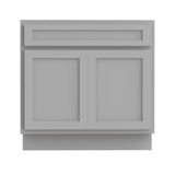 Vanity Art 36 in. W x 21 in. D x 32.5 in. H 2-Doors Bath Vanity Cabinet Only in Gray