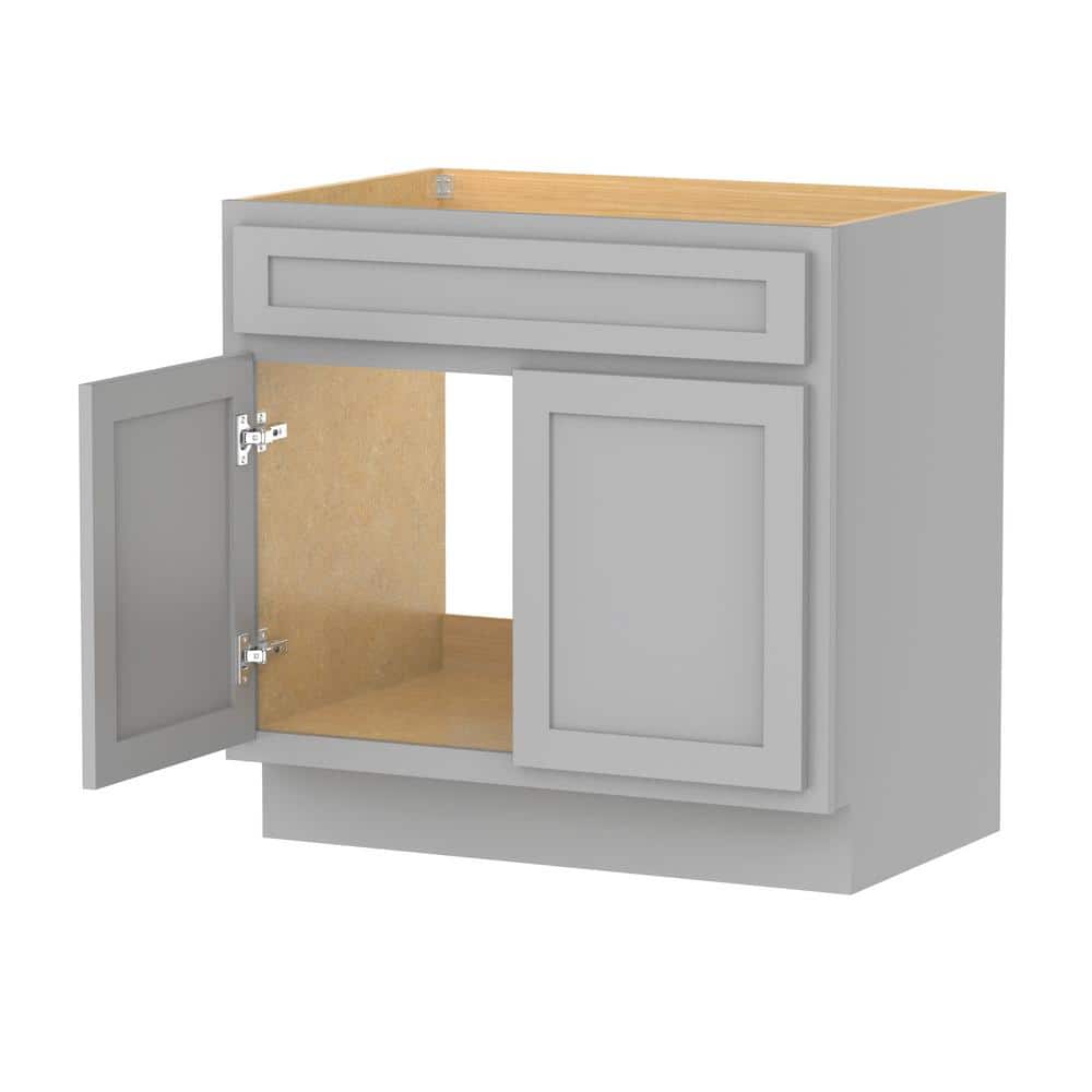 Vanity Art 36 in. W x 21 in. D x 32.5 in. H 2-Doors Bath Vanity Cabinet Only in Gray