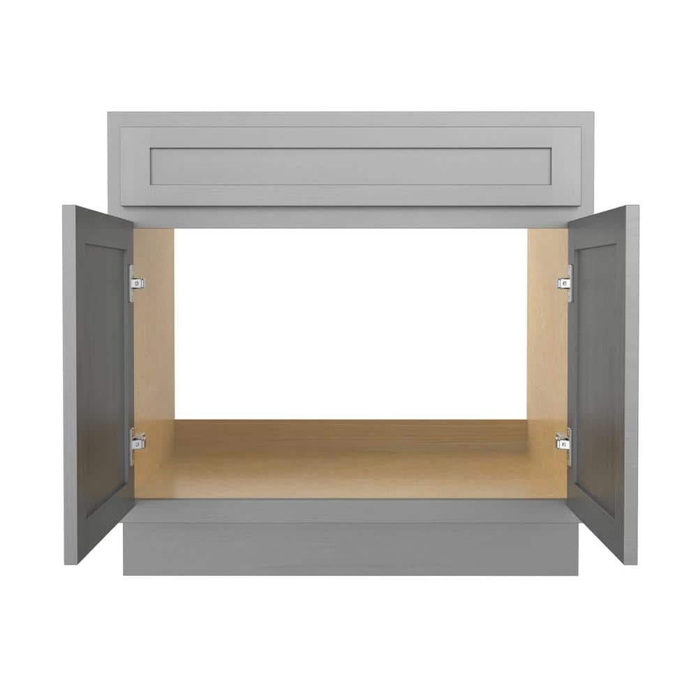 Vanity Art 36 in. W x 21 in. D x 32.5 in. H 2-Doors Bath Vanity Cabinet without Top in Silver