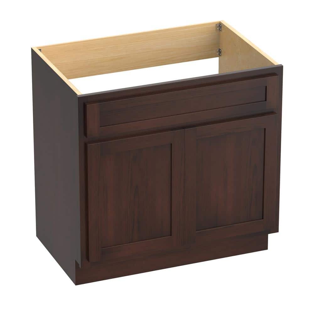 Vanity Art 39 in. W x 21 in. D x 32.5 in. H 2-Doors Bath Vanity Cabinet Only in Brown