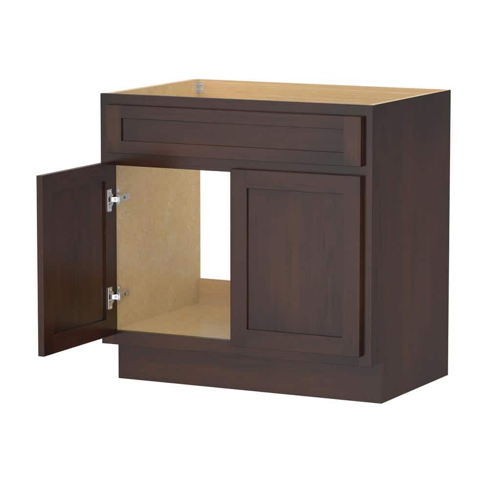 Vanity Art 39 in. W x 21 in. D x 32.5 in. H 2-Doors Bath Vanity Cabinet Only in Brown