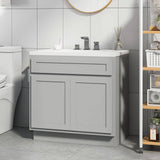 Vanity Art 39 in. W x 21 in. D x 32.5 in. H 2-Doors Bath Vanity Cabinet Only in Gray - Unassembled