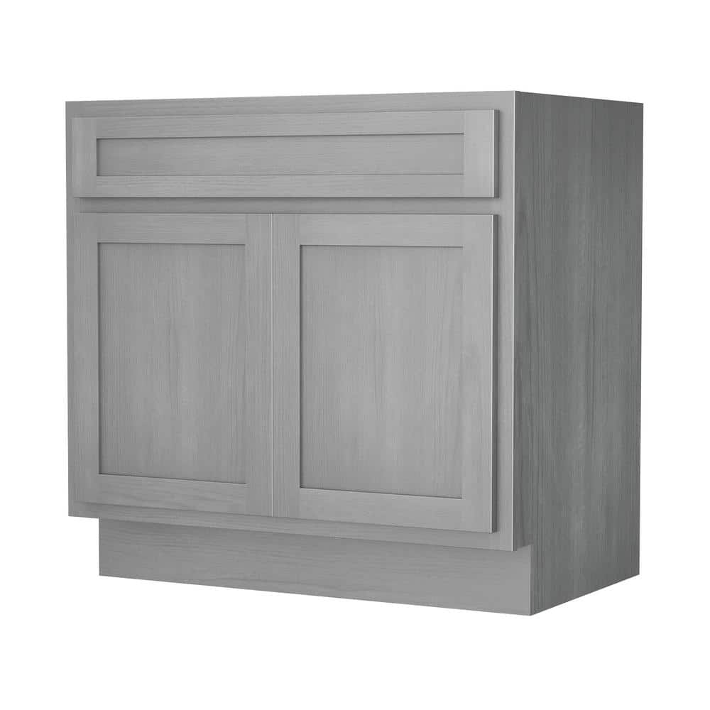 Vanity Art 39 in. W x 21 in. D x 32.5 in. H 2-Doors Bath Vanity Cabinet without Top in Silver