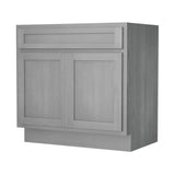 Vanity Art 39 in. W x 21 in. D x 32.5 in. H 2-Doors Bath Vanity Cabinet without Top in Silver
