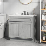 Vanity Art 39 in. W x 21 in. D x 32.5 in. H 2-Doors Bath Vanity Cabinet without Top in Silver