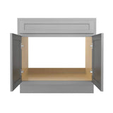 Vanity Art 39 in. W x 21 in. D x 32.5 in. H 2-Doors Bath Vanity Cabinet without Top in Silver
