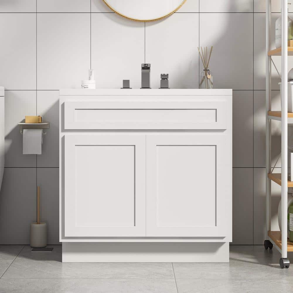 Vanity Art 39 in. W x 21 in. D x 32.5 in. H 2-Doors Bath Vanity Cabinet Only in White