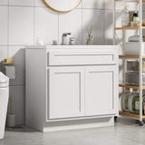 Vanity Art 39 in. W x 21 in. D x 32.5 in. H 2-Doors Bath Vanity Cabinet Only in White