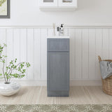Vanity Art 12 in. W. x 21 in. D x 32.5 in. H 1-Drawer Bath Vanity Cabinet Only in Smoky Gray