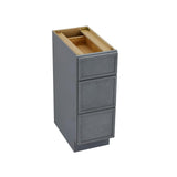 Vanity Art 12 in. W x 21 in. D x 32.5 in. H 3-Drawers Bath Vanity Cabinet Only in Smoky Gray