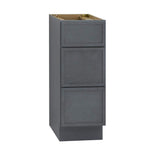Vanity Art 12 in. W x 21 in. D x 32.5 in. H 3-Drawers Bath Vanity Cabinet Only in Smoky Gray