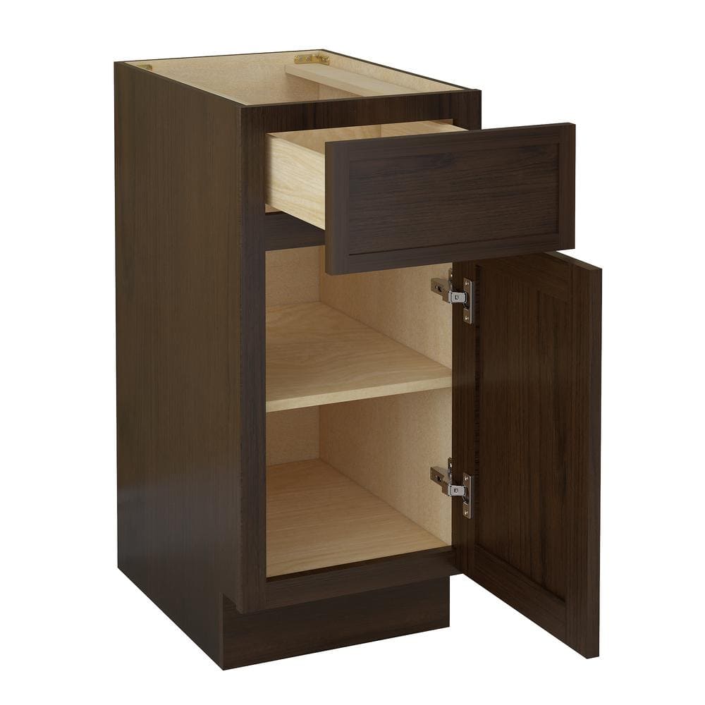Vanity Art 15 in. W x 21 in. D x 32.5 in. H 1-Drawer Bath Vanity Cabinet Only in Brown