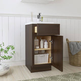 Vanity Art 15 in. W x 21 in. D x 32.5 in. H 1-Drawer Bath Vanity Cabinet Only in Brown
