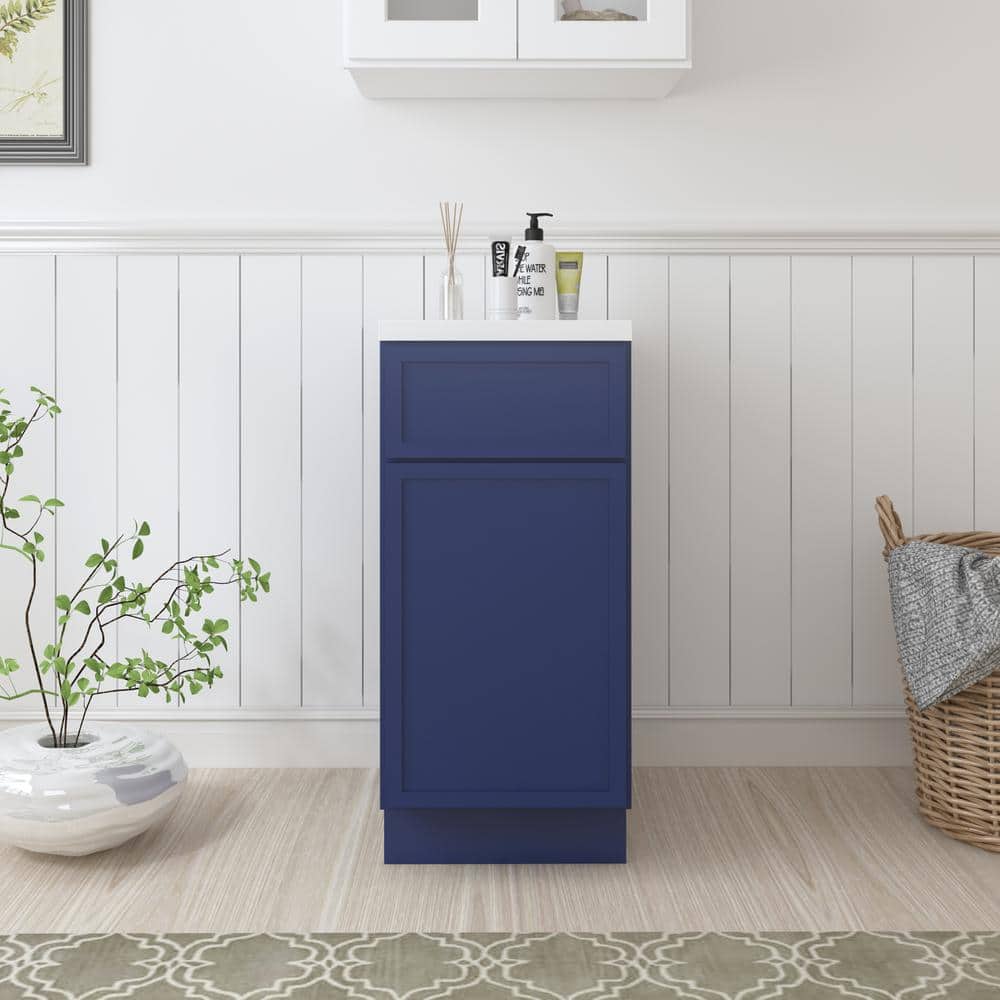 Vanity Art 15 in. W x 21 in. D x 32.5 in. H 1-Drawer Bath Vanity Cabinet Only in Blue