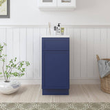 Vanity Art 15 in. W x 21 in. D x 32.5 in. H 1-Drawer Bath Vanity Cabinet Only in Blue